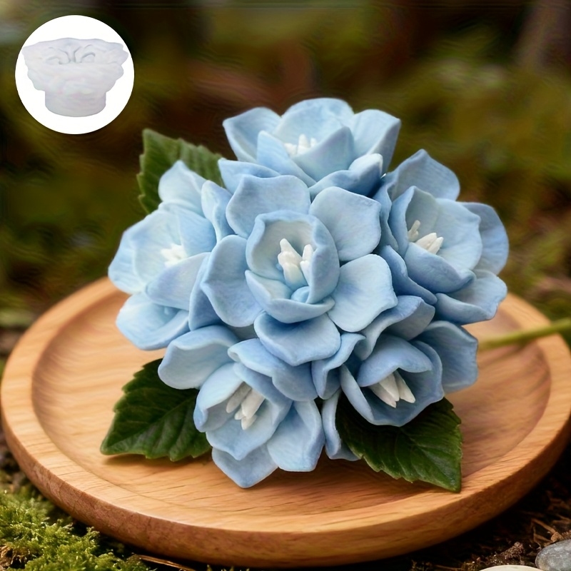 Soap Making Organic - 1 Cetakan Silikon Lilin Hydrangea, Cocok
