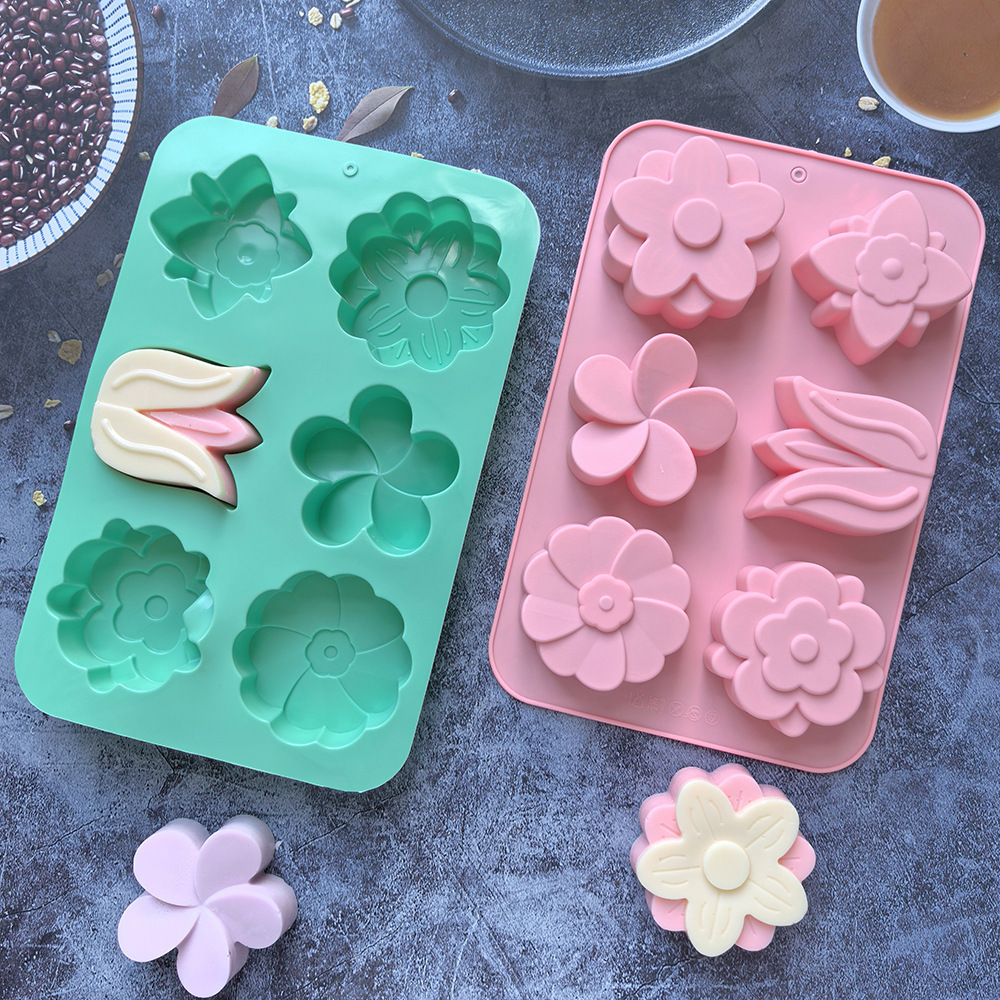 Soap Making Vendors - Cetakan Silikon Bentuk Bunga Berbagai Macam,