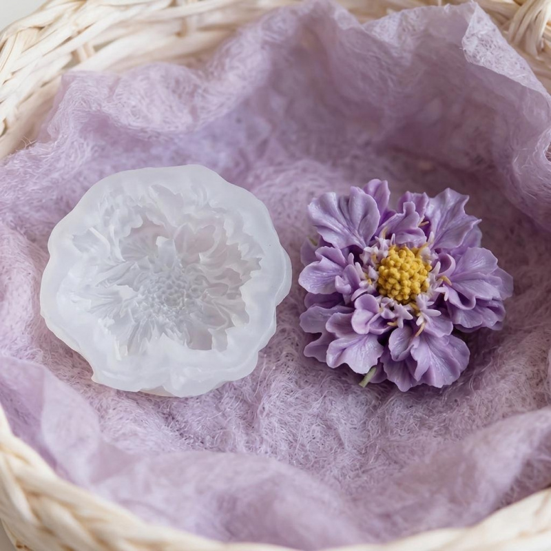 1 Cetakan Silikon Bunga Biru I - Soap Making Organic ulasan dan harga