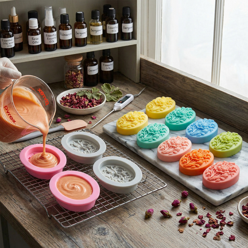 4 cetakan silikon berbentuk bu - Soap Making Organic ulasan dan harga