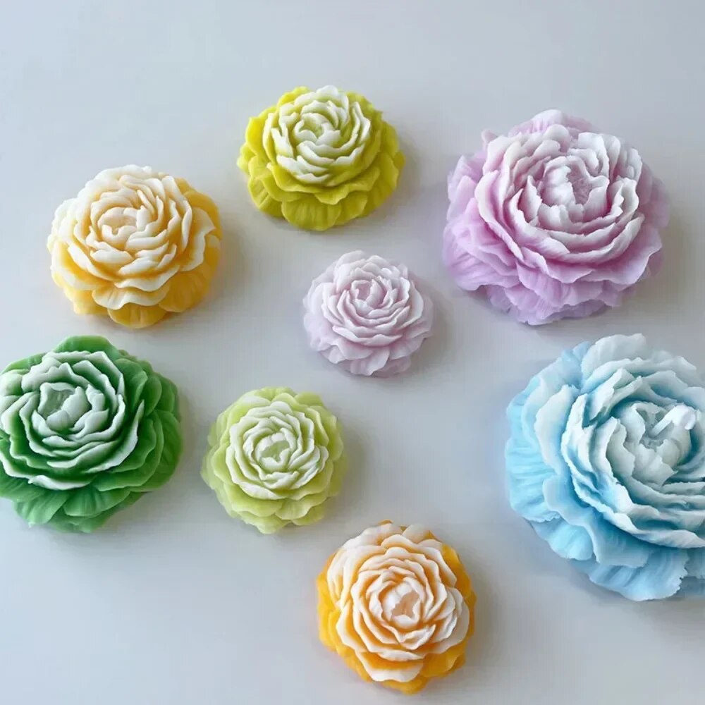 Cetakan silikon lilin Peony 3D - Soap Making Business ulasan dan harga