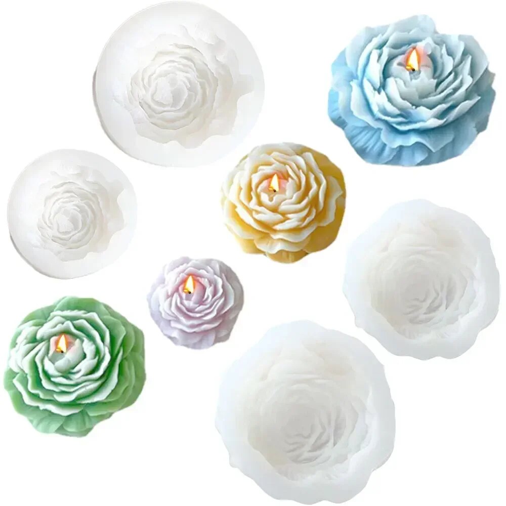 Cetakan silikon lilin Peony 3D - Soap Making Business ulasan dan harga